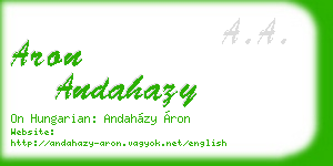 aron andahazy business card